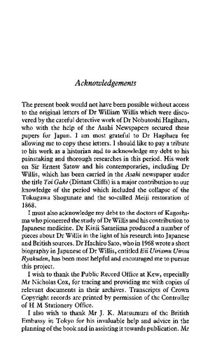 Dr Willis In Japan 18621877 British Medical Pioneer Hugh Cortazzi