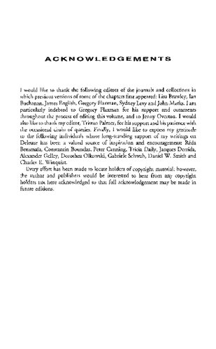 The Nonphilosophy Of Gilles Deleuze Gregg Lambert