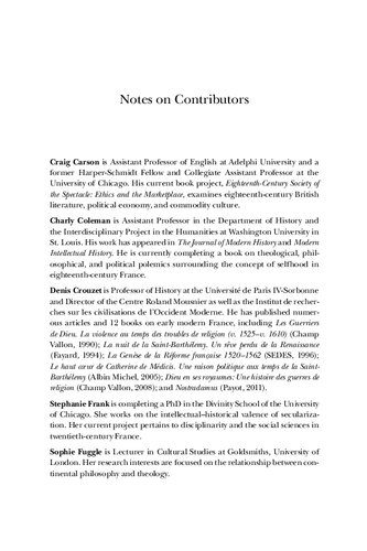 Sacred And Secular Agency In Early Modern France Sanja Perovic