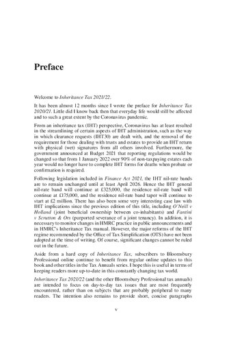 Bloomsbury Professional Inheritance Tax 202122 Mark Mclaughlin