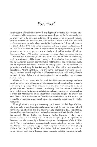Vulnerable Transactions In Corporate Insolvency John Armour Howard Bennett Editors