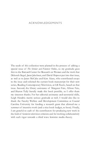 Third Wave Feminism And Television Jane Puts It In A Box Merri Lisa Johnson Editor