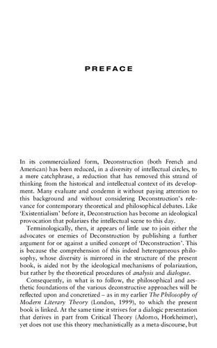 Deconstruction And Critical Theory P V Zima
