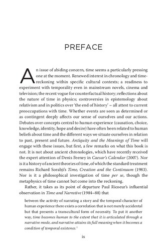 Antiquity And The Meanings Of Time A Philosophy Of Ancient And Modern Literature Duncan Christian Kennedy