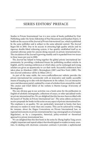 Electronic Consumer Contracts In The Conflict Of Laws Zheng Sophia Tang