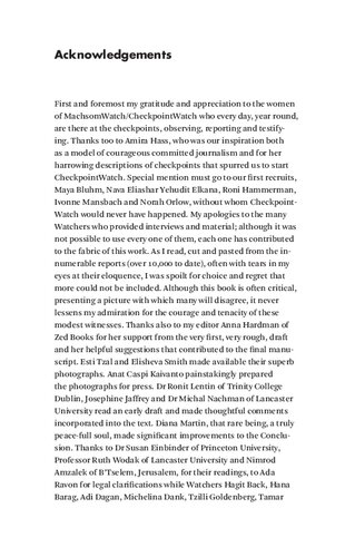 Checkpoint Watch Testimonies From Occupied Palestine Yehudit Kirstein Keshet
