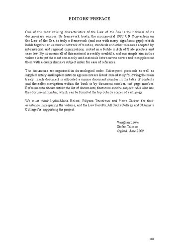 The Legal Order Of The Oceans Basic Documents On Law Of The Sea Vaughan Lowe Stefan Talmon Editors