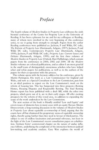 Modern Studies In Property Law Elizabeth Cooke
