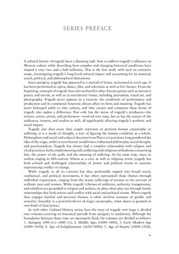 A Cultural History Of Tragedy In The Early Modern Age Volume 3 Naomi Conn Liebler Editor