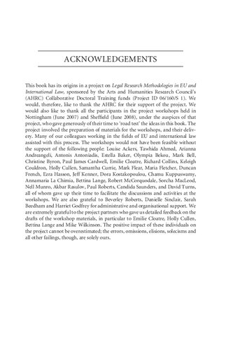 Research Methodologies In Eu And International Law Robert Cryer Tamara Hervey Bal Sokhibulley Alexandra Bohm