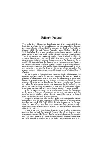 Simplicius On Aristotle On The Soul 315 Hj Blumenthal