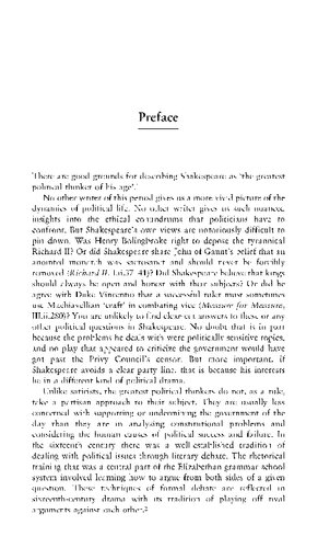 Shakespeares Politics A Contextual Introduction Robin Headlam Wells