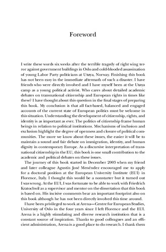 Transnational Citizenship In The European Union Past Present And Future Espen D H Olsen Editor