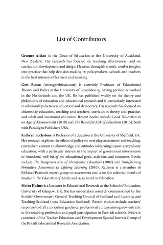 Reinventing The Curriculum New Trends In Curriculum Policy And Practice Mark Priestley Gert Biesta Editors