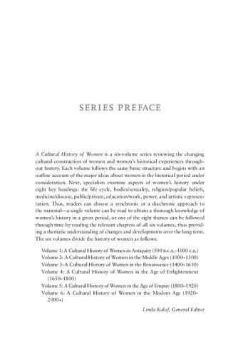 A Cultural History Of Women In Antiquity Janet H Tulloch Editor
