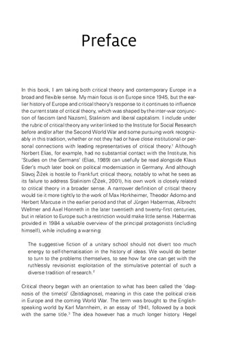Critical Theory And Contemporary Europe William Outhwaite