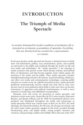 Media Spectacle And Insurrection 2011 From The Arab Uprisings To Occupy Everywhere Douglas Kellner