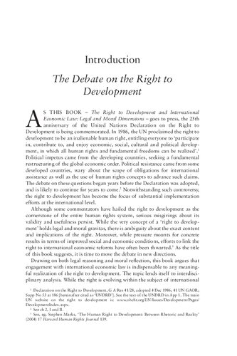 The Right To Development And International Economic Law Legal And Moral Dimensions Isabella D Bunn