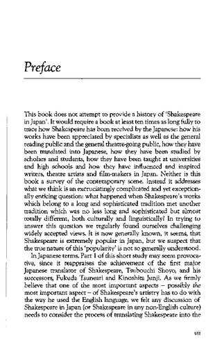Shakespeare In Japan Tetsuo Kishi