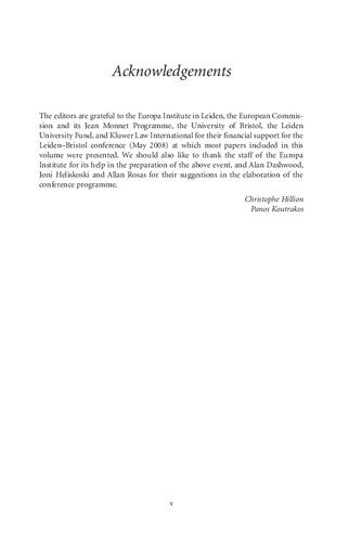 Mixed Agreements Revisited The Eu And Its Member States In The World Christophe Hillion Panos Koutrakos Editors