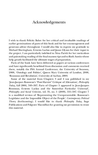 Rousseau And Radical Democracy Kevin Inston