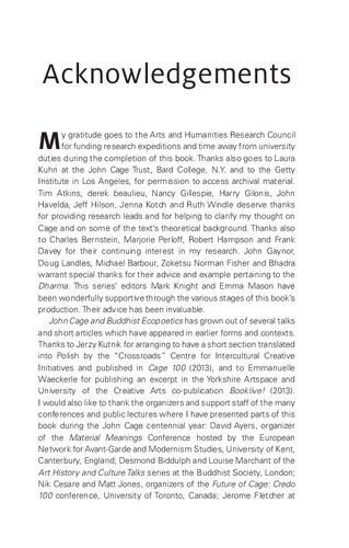 John Cage And Buddhist Ecopoetics Peter Jaeger