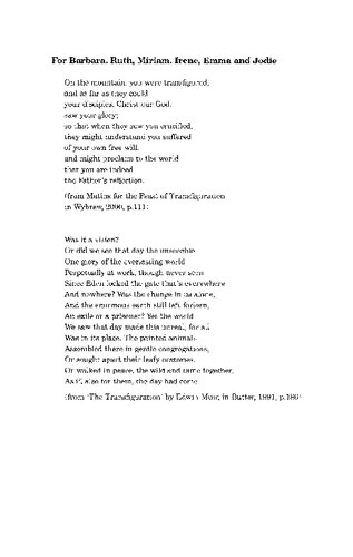 Transfiguration Dorothy Lee