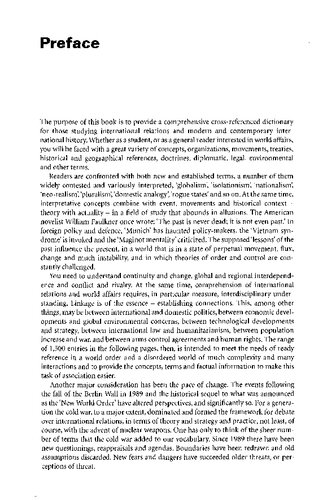 International Relations A Concise Companion David Weigall