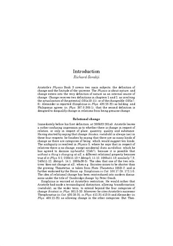 On Aristotles Physics Three Jo Urmson