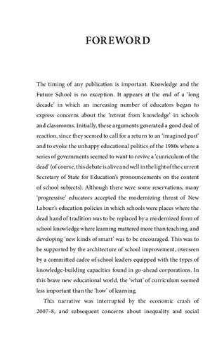 Knowledge And The Future School Michael F D Young