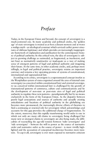 Sovereignty In Transition Neil Walker Editor
