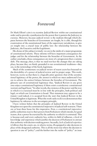 The Constitutional Foundations Of Judicial Review Mark Elliott