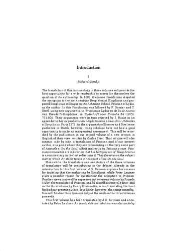 Simplicius On Aristotle On The Soul 1124 Jo Urmson