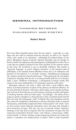Between Philosophy And Poetry Massimo Verdicchio Robert Burch