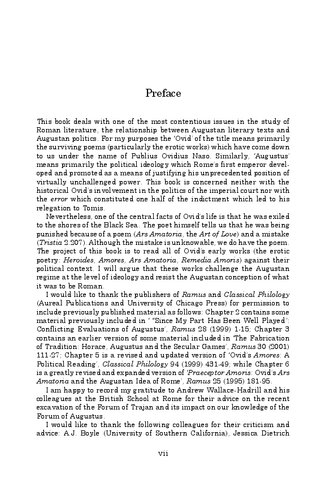 Ovid And Augustus A Political Reading Of Ovids Erotic Poems Pj Davis