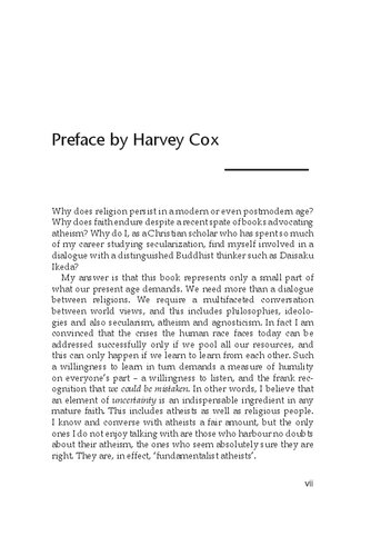 The Persistence Of Religion Comparative Perspectives On Modern Spirituality Harvey Cox Daisaku Ikeda