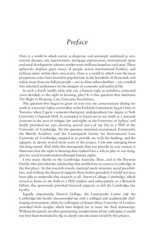 The Right To Housing Law Concepts Possibilities Jessie Hohmann