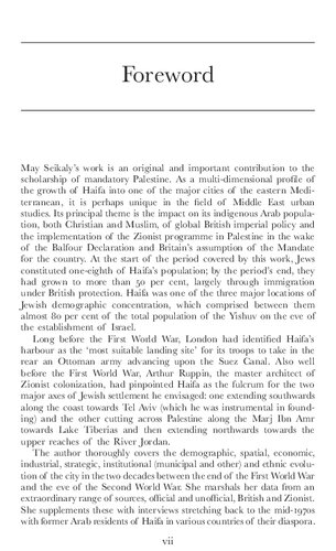 Haifa Transformation Of A Palestinian Arab Society 19181939 May Seikaly