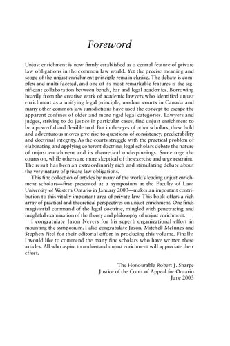 Understanding Unjust Enrichment Jason W Neyers Mitchell Mcinnes Stephen Ga Pitel Editors