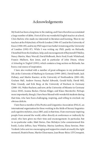 I A Richards And The Rise Of Cognitive Stylistics David West