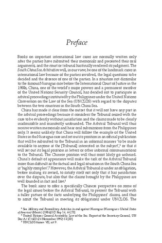 The South China Sea Arbitration A Chinese Perspective Stefan Talmon Bing Bing Jia Editors