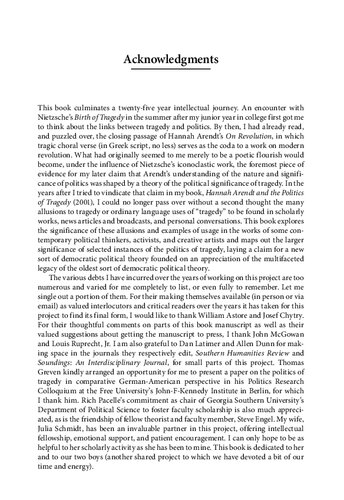 The Politics Of Tragedy And Democratic Citizenship Robert C Pirro
