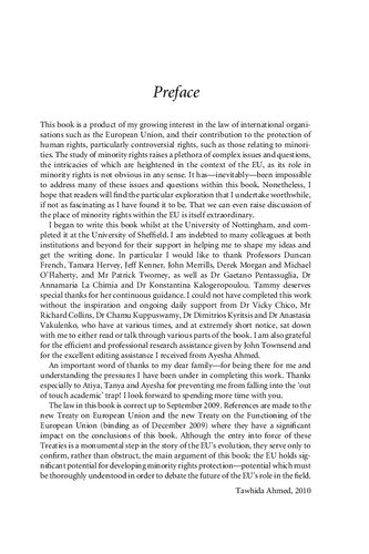 The Impact Of Eu Law On Minority Rights Tawhida Ahmed