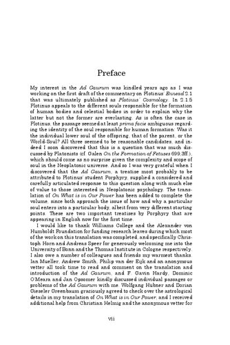 Porphyry To Gaurus On How Embryos Are Ensouled And On What Is In Our Power James Wilberding