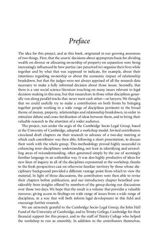 Sharing Lives Dividing Assets An Interdisciplinary Study Joanna Miles Rebecca Probert Editors