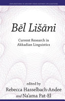 Bl Lini Current Research In Akkadian Linguistics 1st Edition Rebecca Hasselbachandee