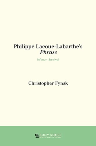 Philippe Lacouelabarthes Phrase Christopher Fynsk