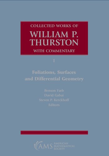 Collected Works Of William P Thurston With Commentary William P Thurston