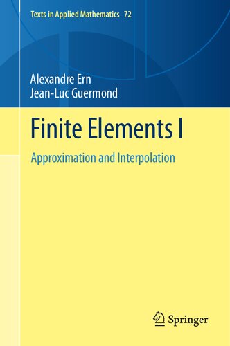 Finite Elements I Alexandre Ern Jeanluc Guermond
