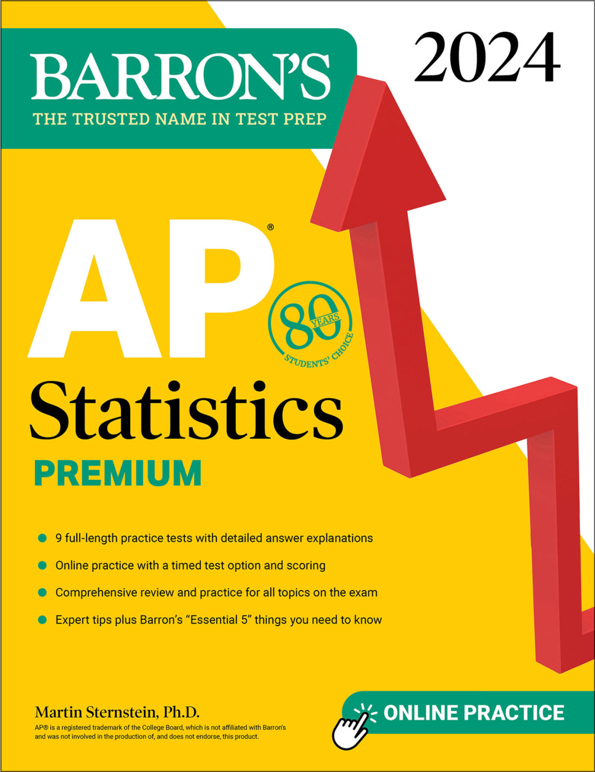 Ap Statistics Premium 2024 9 Practice Tests Comprehensive Review Online Practice Martin Sternstein